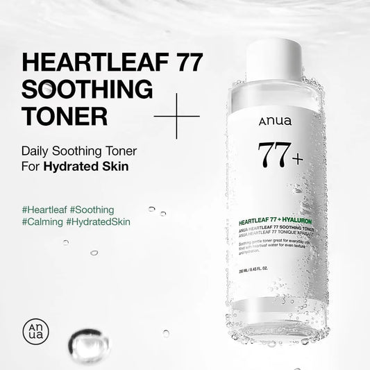 ANUA Heartleaf 77 Soothing Toner – Hydrating & Purifying Toner for Skin Trouble, pH 5.5 | Korean Skincare | 250 ml