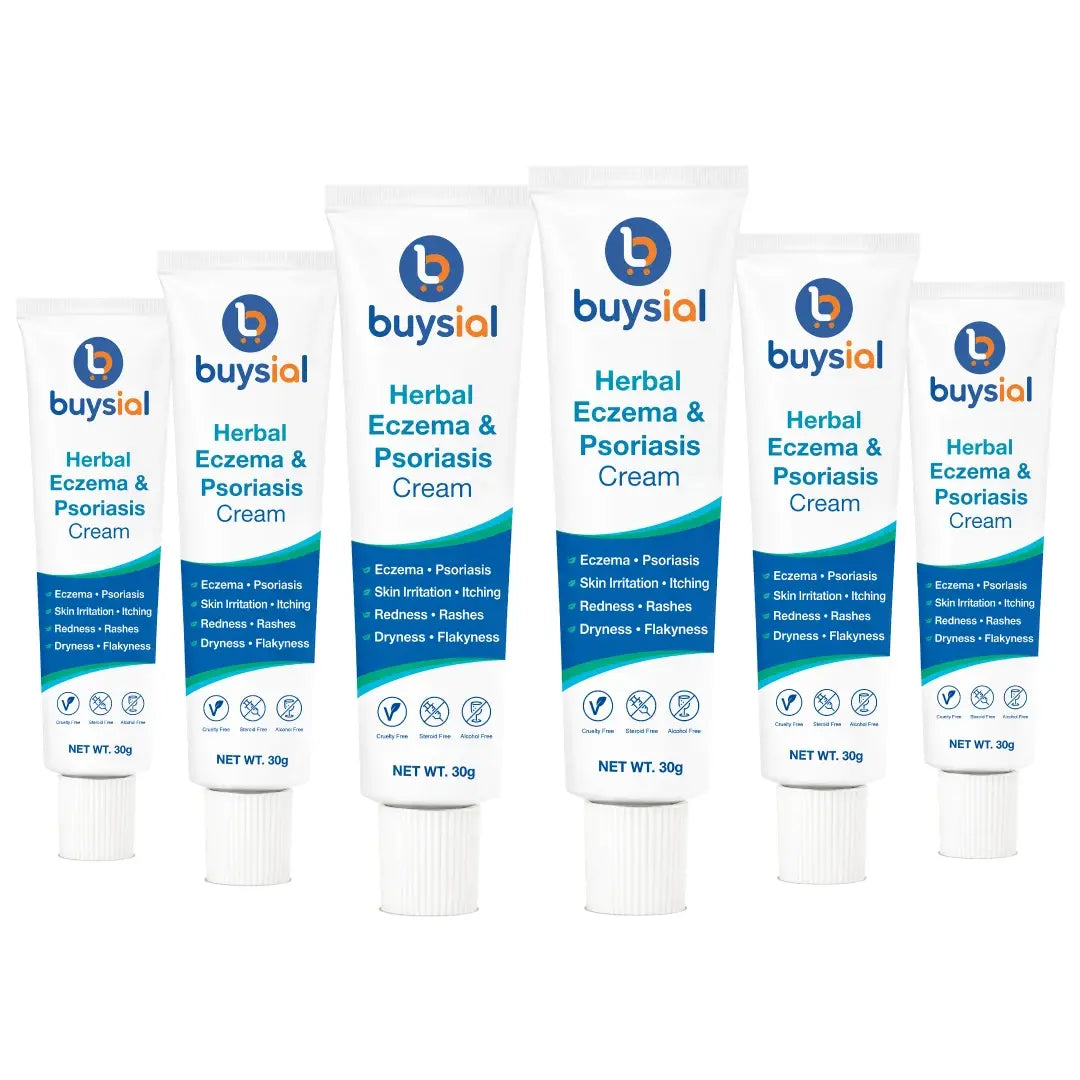 Buysial Herbal Eczema & Psoriasis Cream – Steroid-Free Relief for Itching, Redness & Dry Skin | 30g