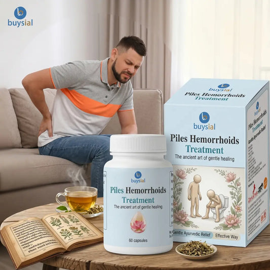 Buysial Piles Hemorrhoids Treatment Capsules – Natural Herbal Formula for Hemorrhoid Relief & Digestive Comfort | 60 Capsules