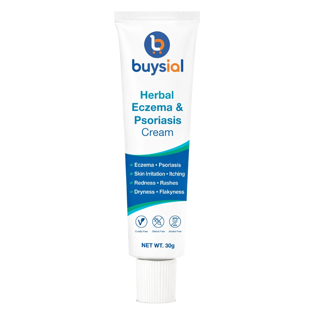 Buysial Herbal Eczema & Psoriasis Cream – Steroid-Free Relief for Itching, Redness & Dry Skin | 30g