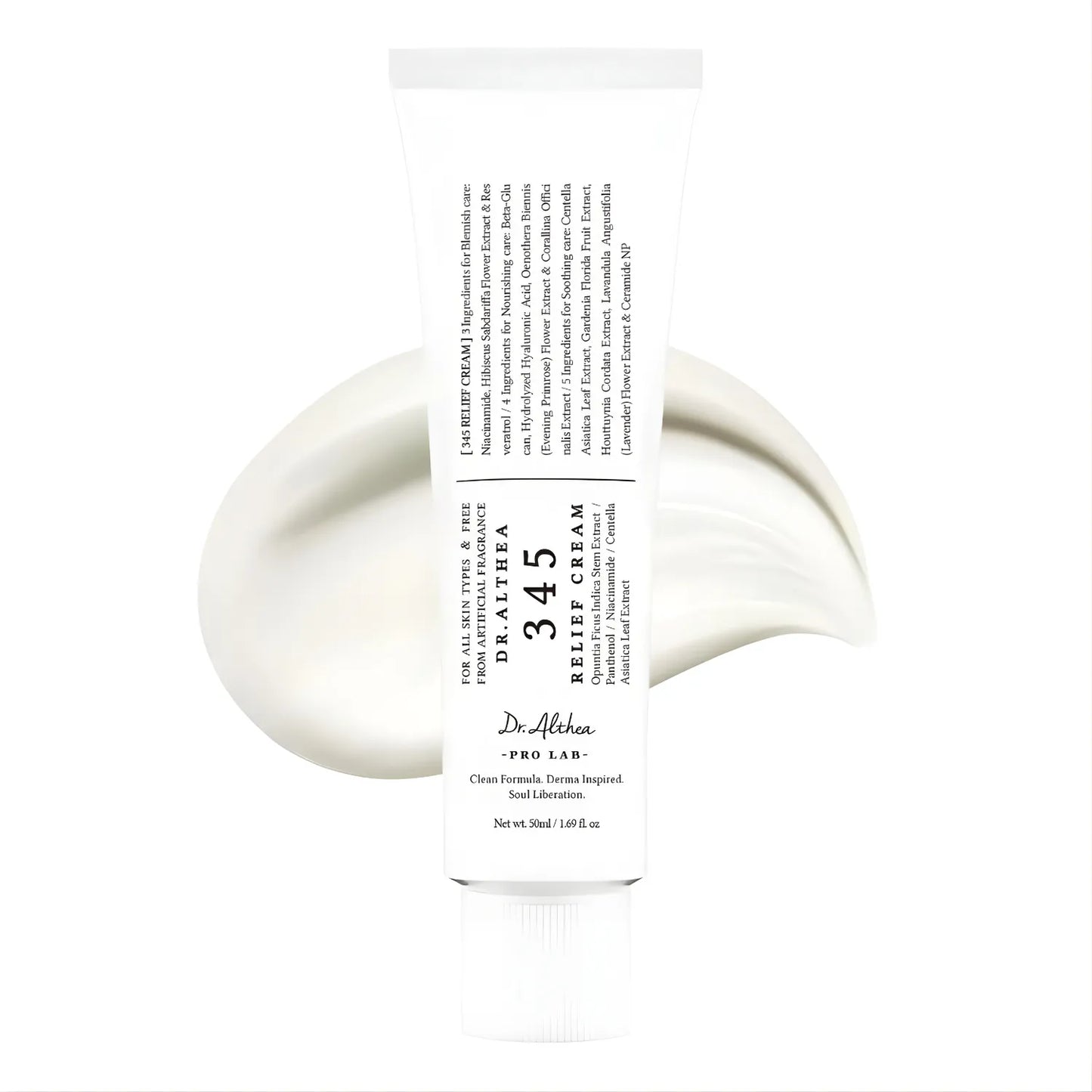 Dr.Althea 345 Relief Cream – Daily Face Moisturizer for Blemish & Soothing Care | Korean Vegan Skincare | 1.69 fl oz
