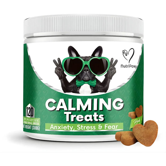 NutriPaw Calming Treats for Dogs – Anxiety & Stress Support, 120 Chews