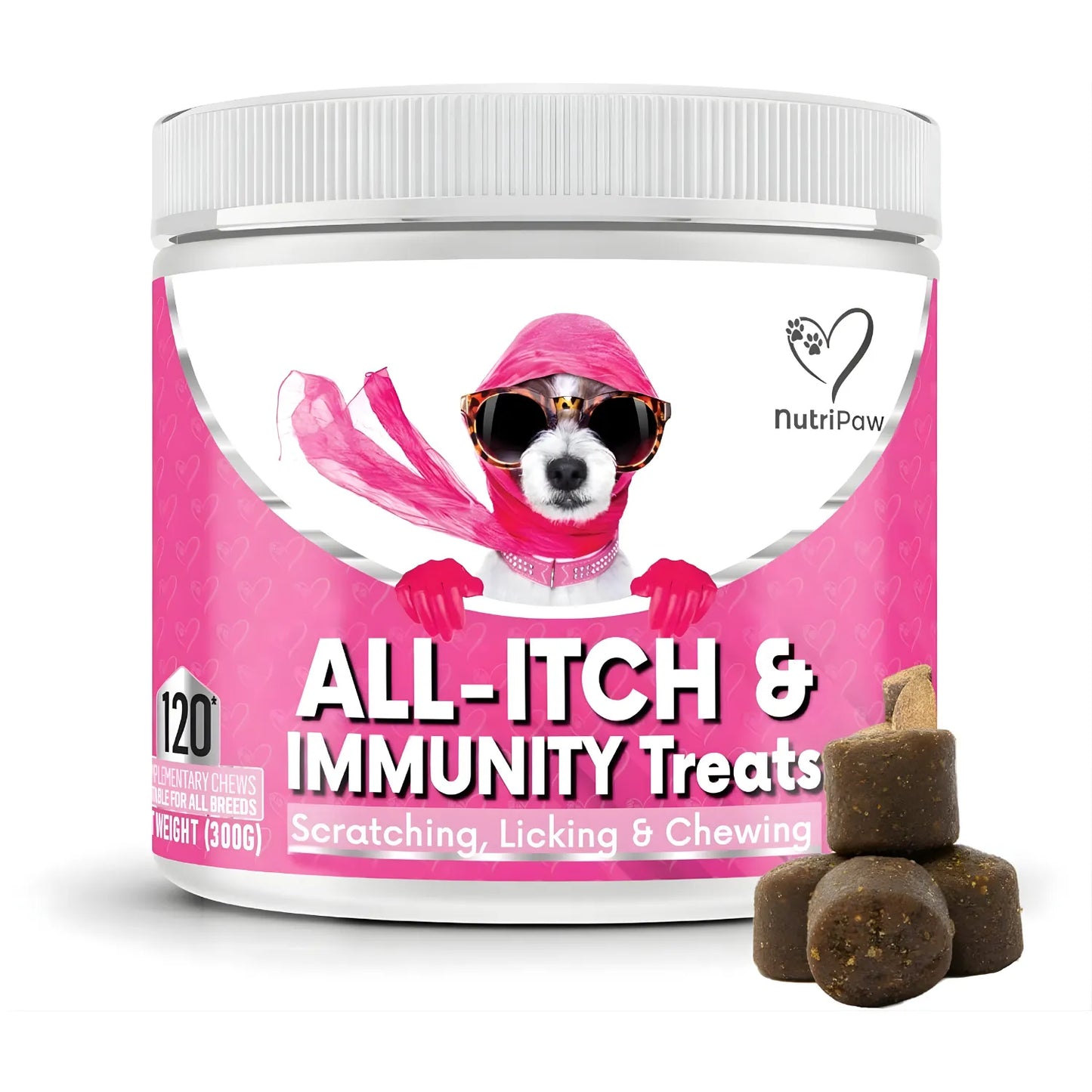 NutriPaw All-Itch Immunity Treats for Dogs – Skin & Allergy Support Chews
