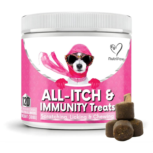 NutriPaw All-Itch Immunity Treats for Dogs – Skin & Allergy Support Chews