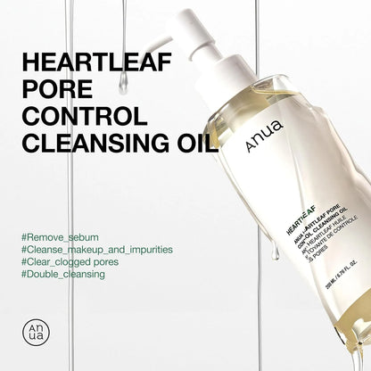 Anua Heartleaf Pore Control Cleansing Oil – Makeup & Blackhead Remover | Korean Skincare | 6.76 fl oz (200ml)