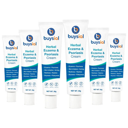 Buysial Herbal Eczema & Psoriasis Cream – Steroid-Free Relief for Itching, Redness & Dry Skin | 30g