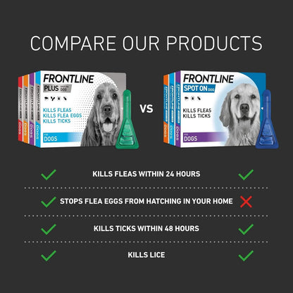 Frontline Plus Flea & Tick Treatment for Large Dogs (20–40 kg) | 6 Pipettes