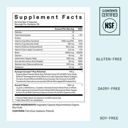 Nutrafol Women’s Hair Growth Supplements (Ages 18–44), 1 Month Supply