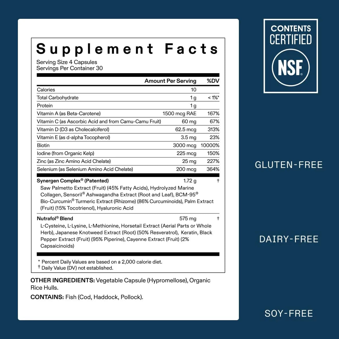 Nutrafol Men’s Hair Growth Supplements – 1 Month Supply