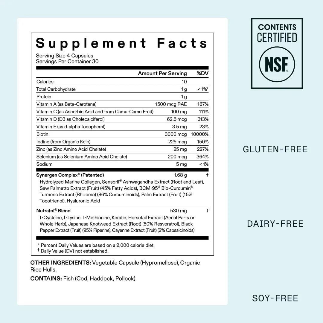Nutrafol Women’s Balance Hair Growth Supplements (45+)| 1 Month Supply