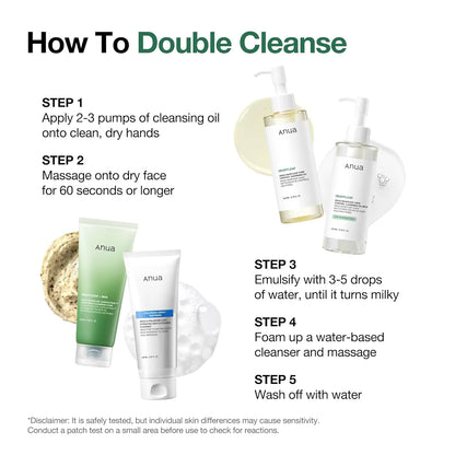 Anua Heartleaf Pore Control Cleansing Oil – Makeup & Blackhead Remover | Korean Skincare | 6.76 fl oz (200ml)