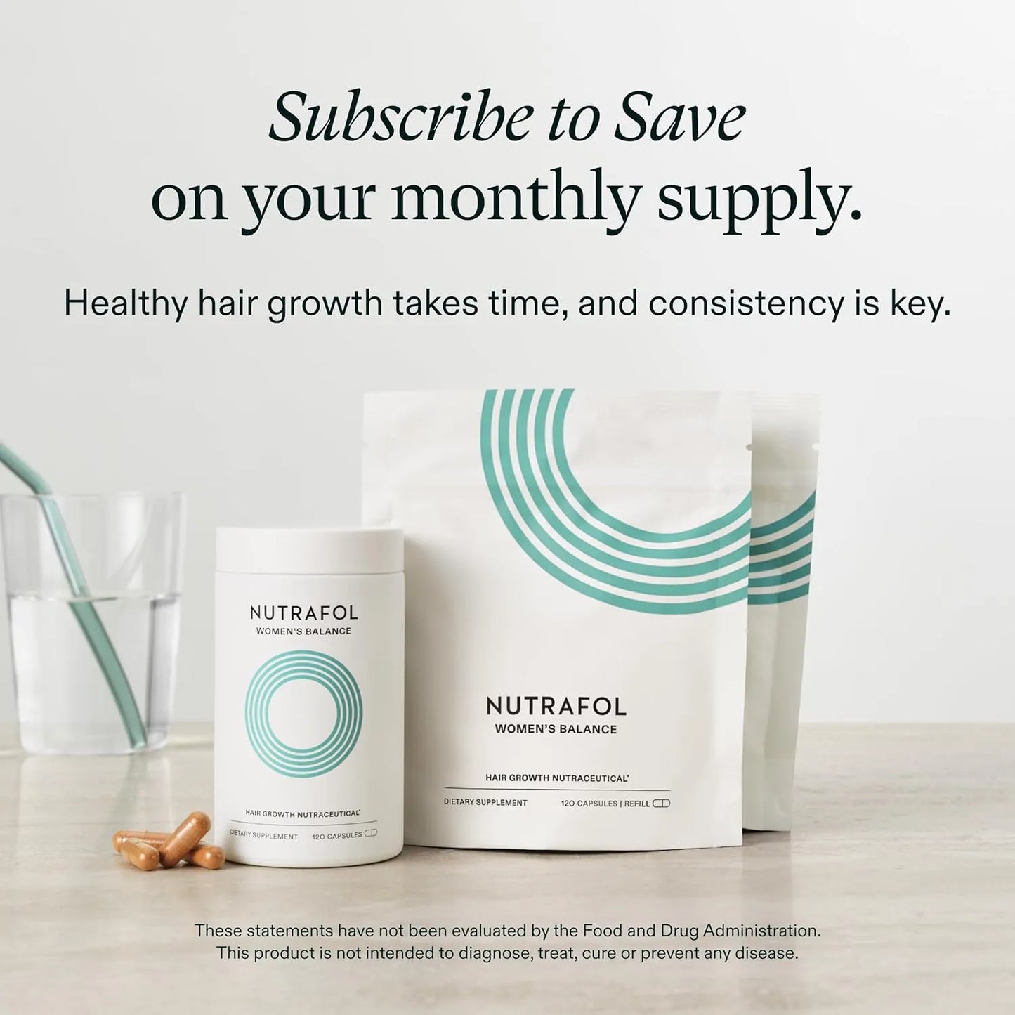 Nutrafol Women’s Hair Growth Supplements (Ages 18–44), 1 Month Supply