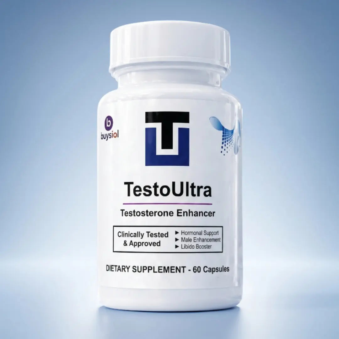 TestoUltra testosterone enhancer supplement bottle

