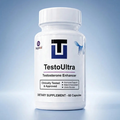 TestoUltra testosterone enhancer supplement bottle
