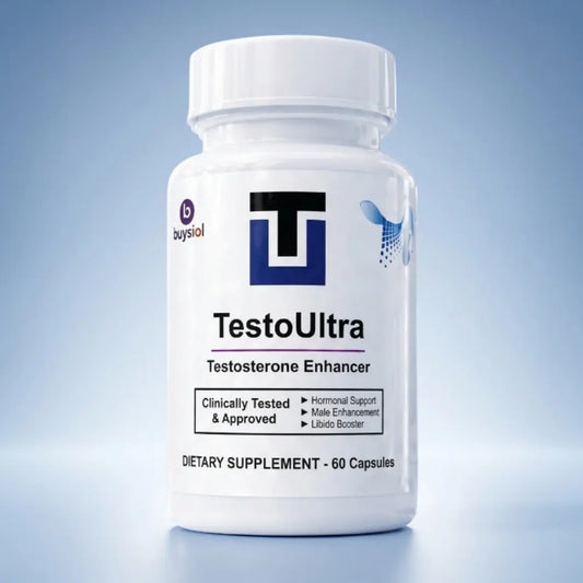 TestoUltra testosterone enhancer supplement bottle
